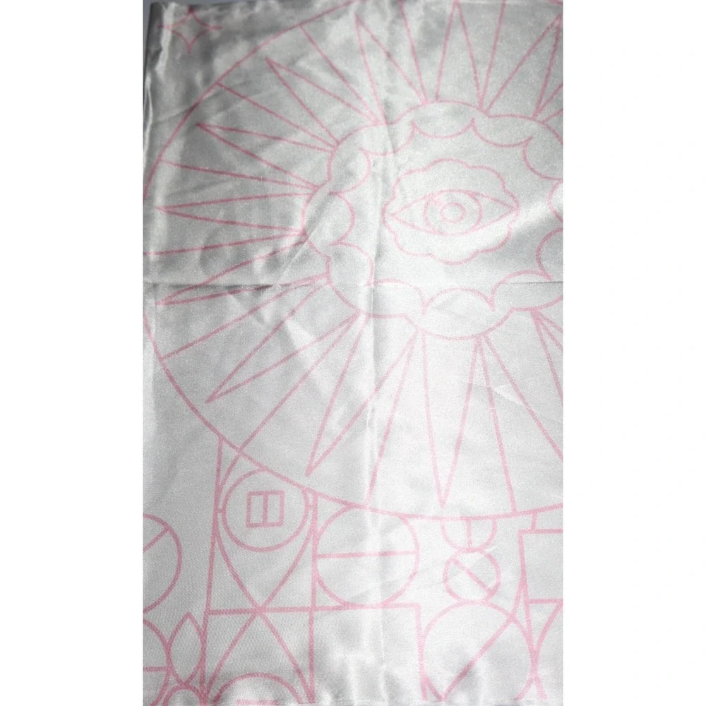 AMIKA Pink & White Hair Care Standard Satin Pillowcase Zipper Closure New w/ Tag